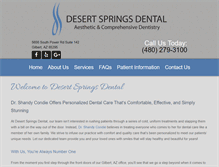 Tablet Screenshot of desertspringsdental.com